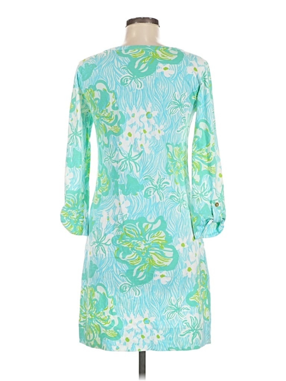 Lilly Pulitzer Women’s Wave Rider Floral V-Neck Pima Cotton Dress M - Picture 4 of 8